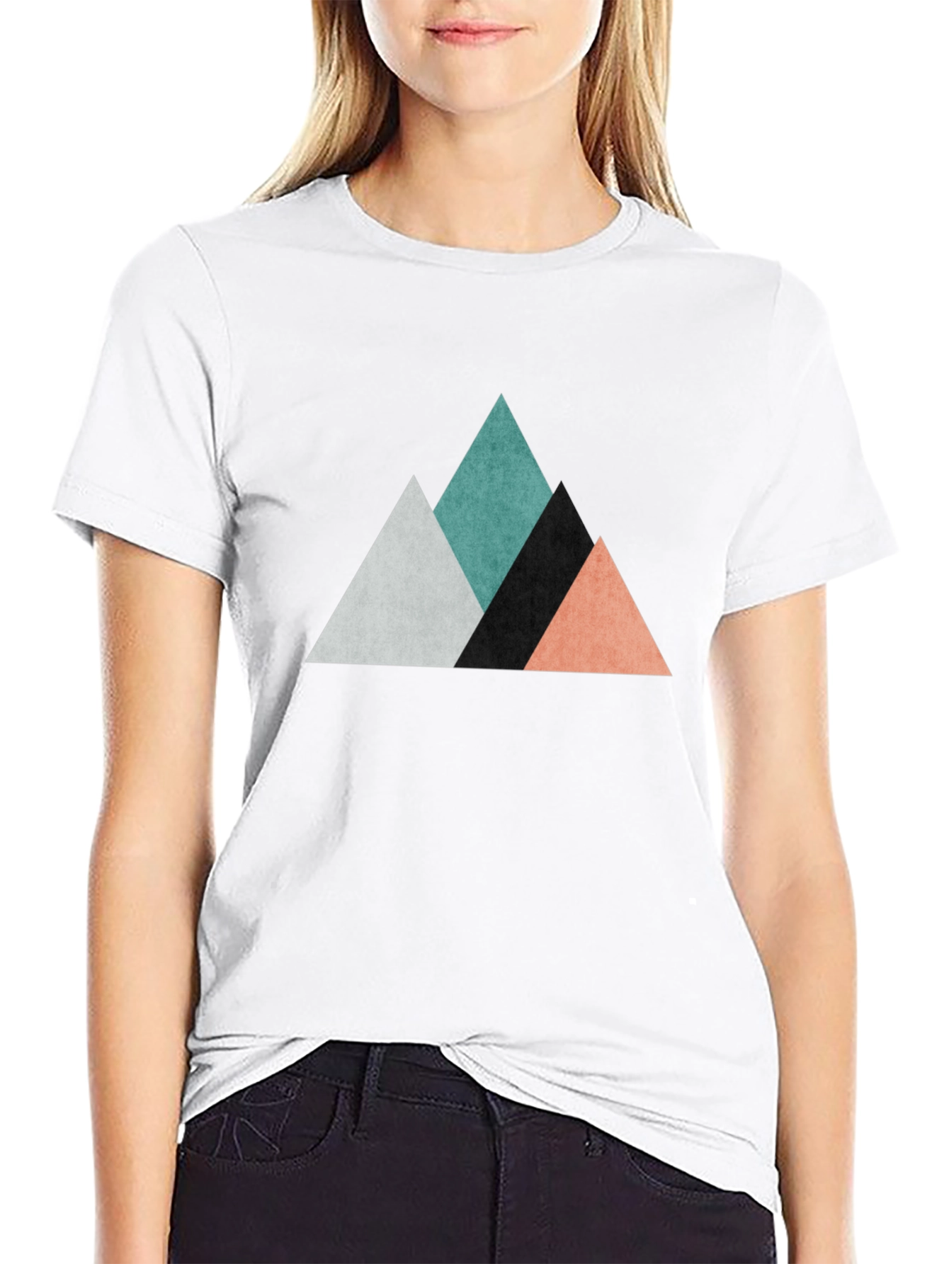 Modern Geometric Mountain T-Shirt