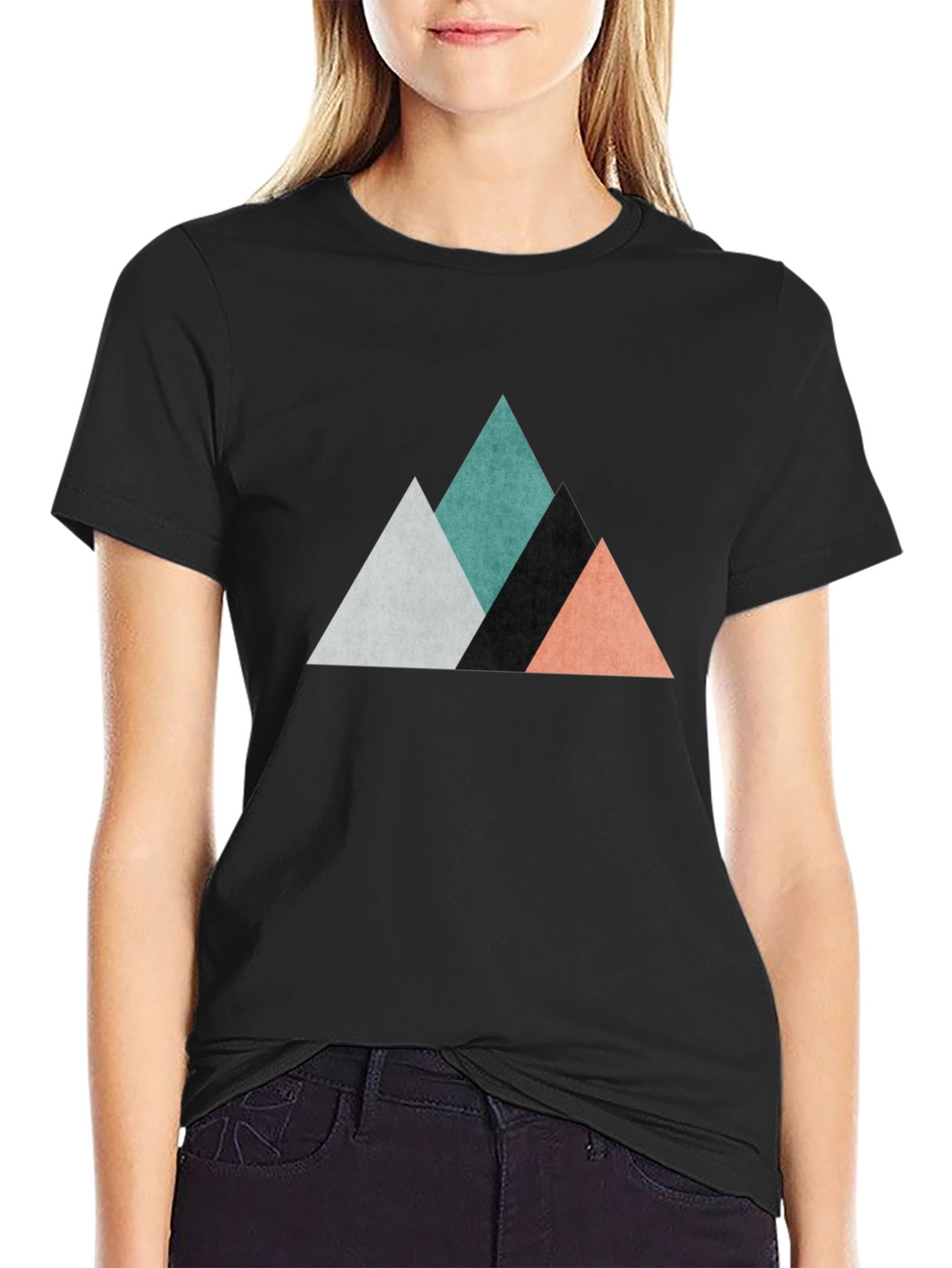 Modern Geometric Mountain T-Shirt