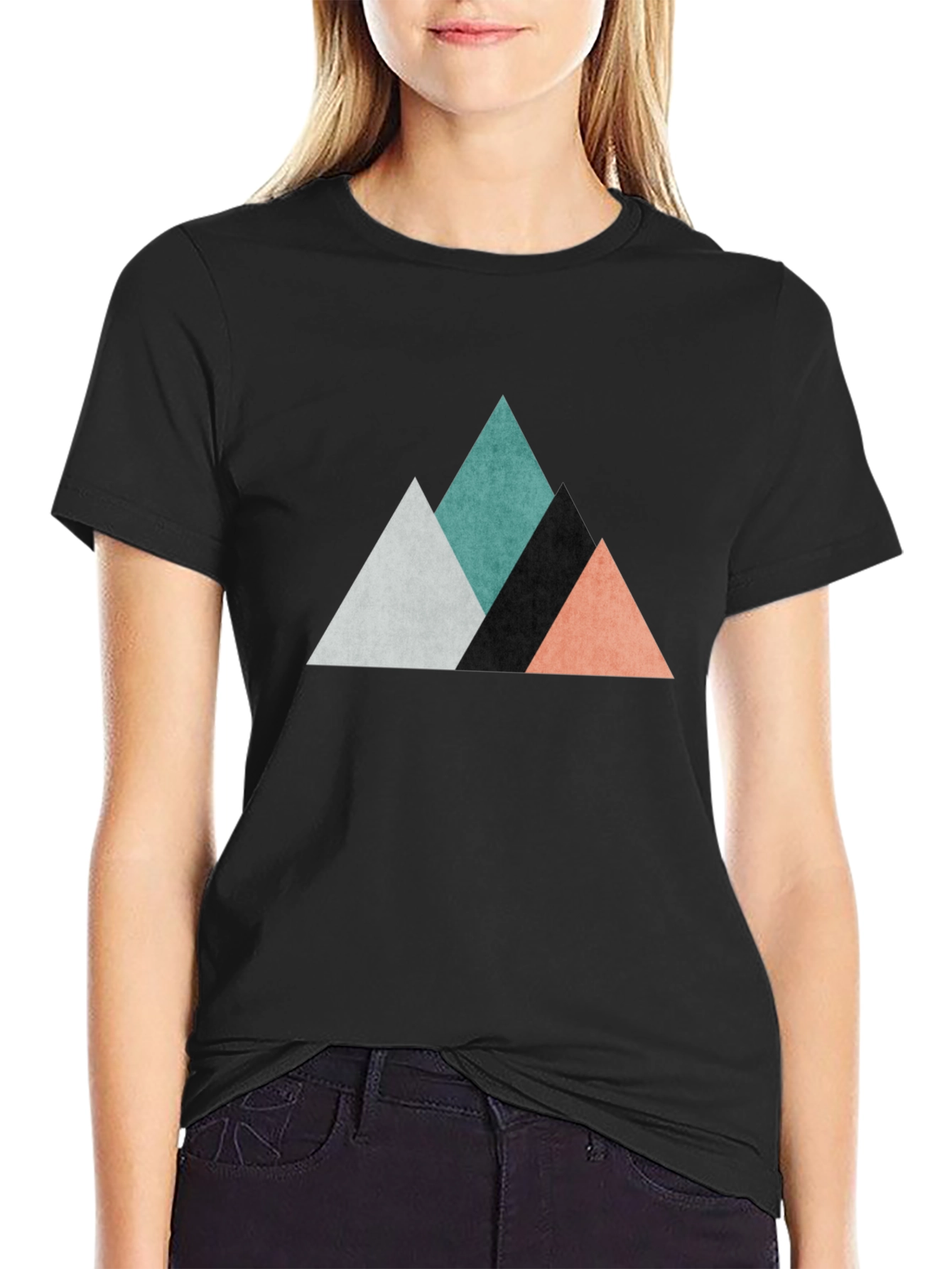 Modern Geometric Mountain T-Shirt