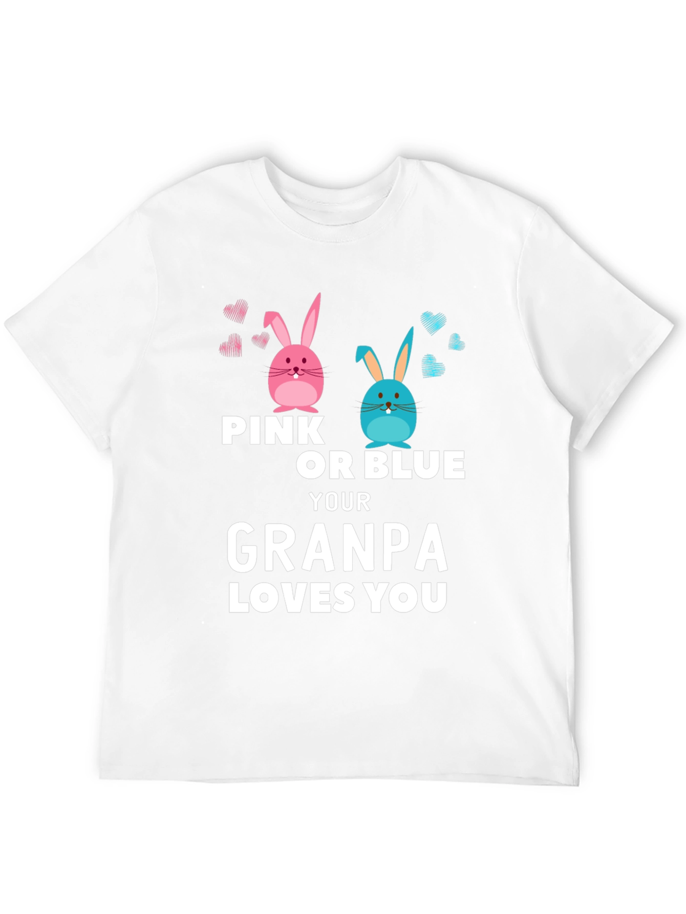 Pink or Blue Grandpa Loves You T-Shirt