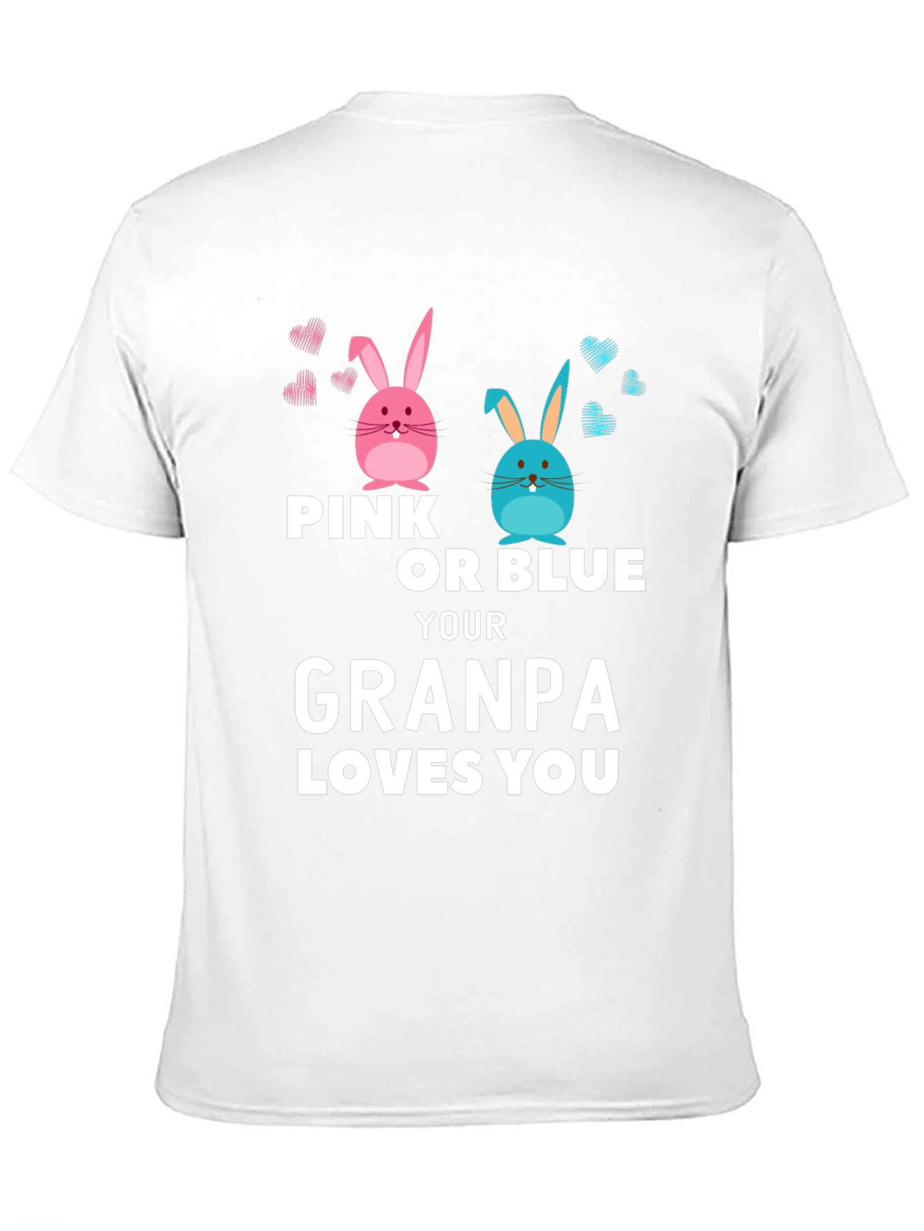 Pink or Blue Grandpa Loves You T-Shirt