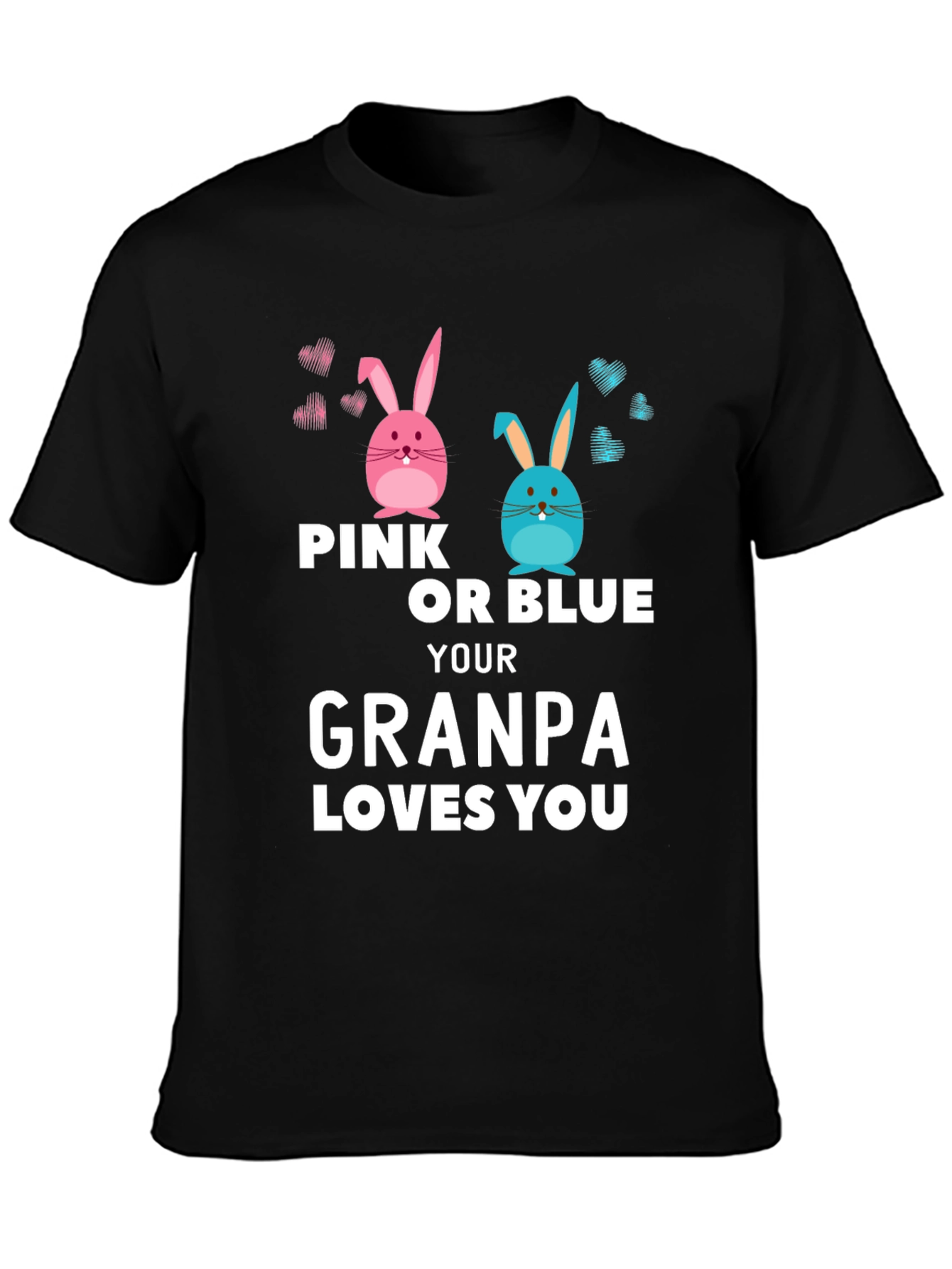 Pink or Blue Grandpa Loves You T-Shirt