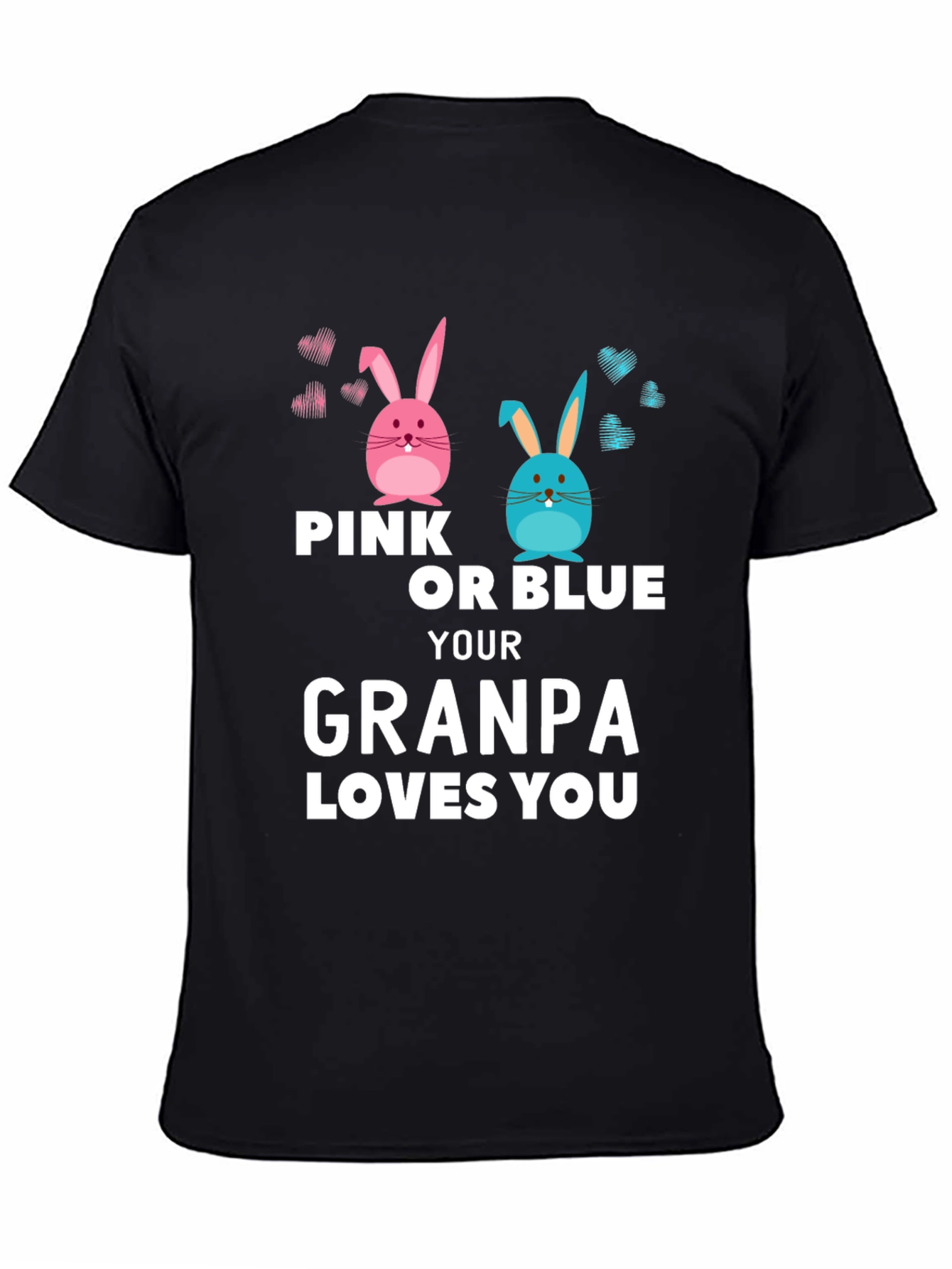 Pink or Blue Grandpa Loves You T-Shirt