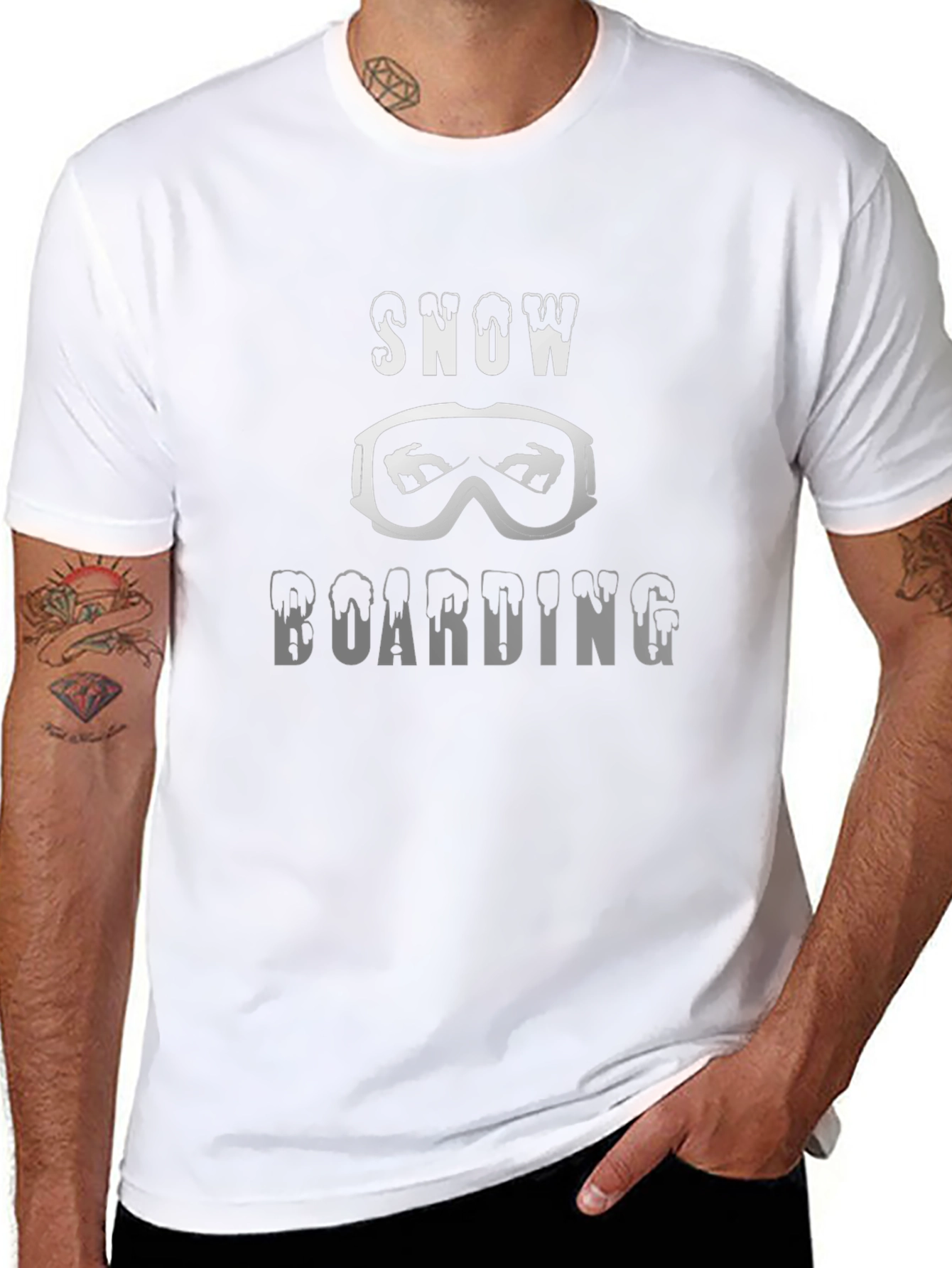 Snowboarding T-Shirt | Black Graphic Tee