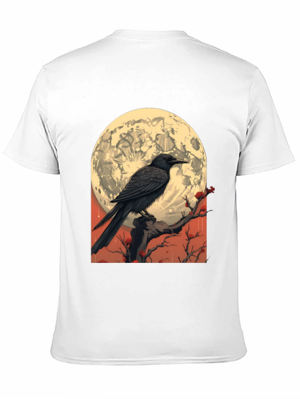 Raven Moon T-Shirt - Gothic Lunar Design