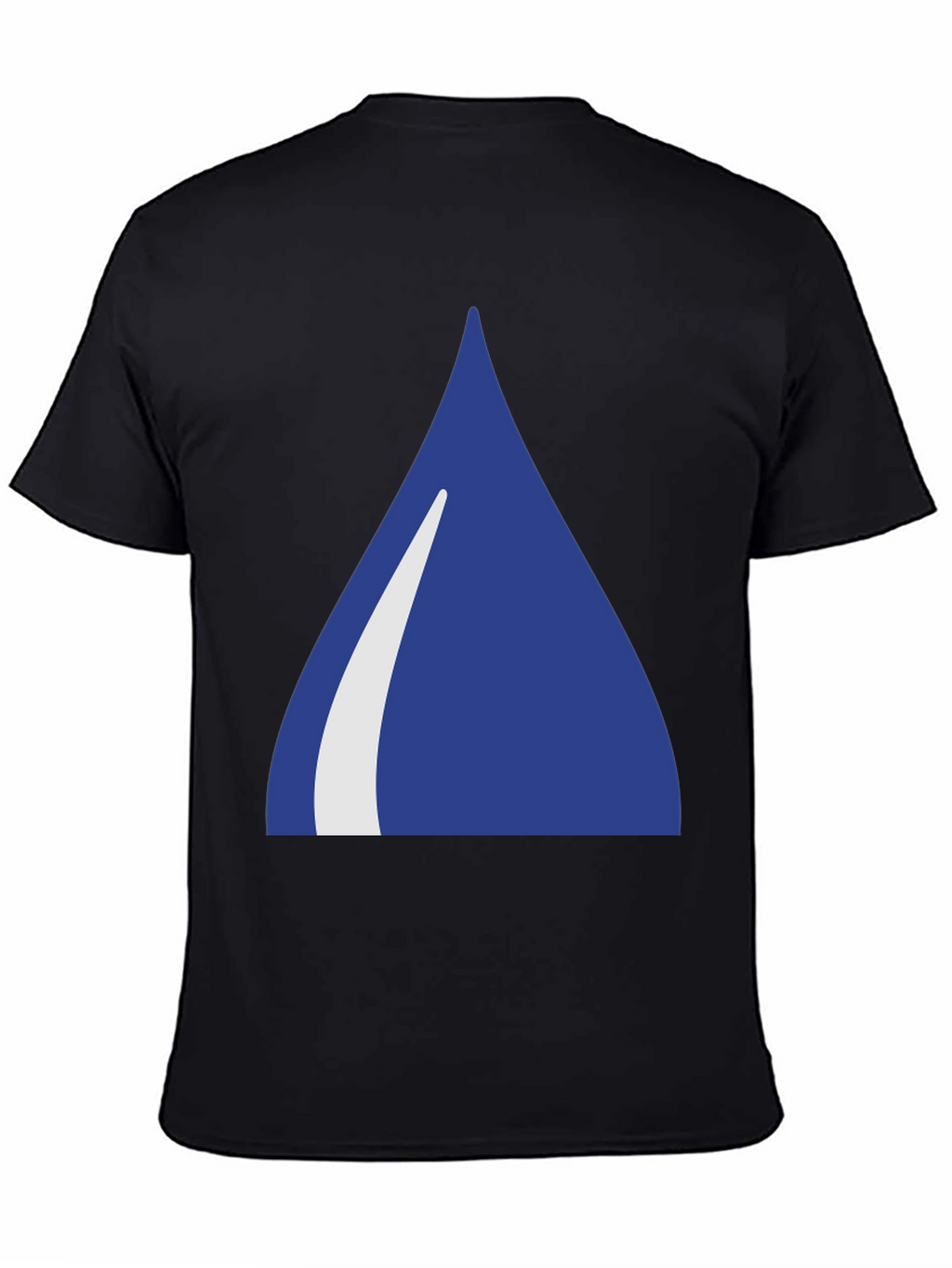 Blue Triangle Graphic Black T-Shirt