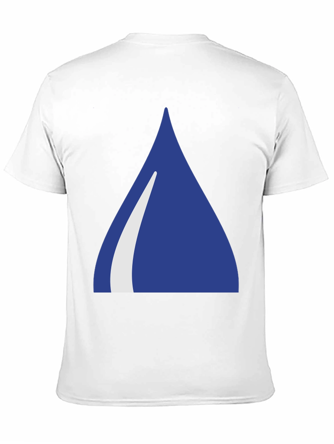 Blue Triangle Graphic Black T-Shirt