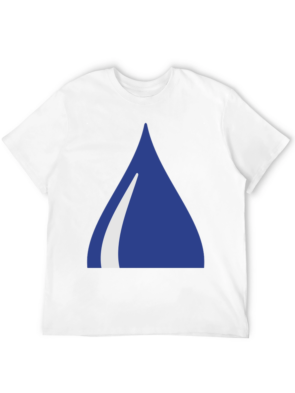 Blue Triangle Graphic Black T-Shirt