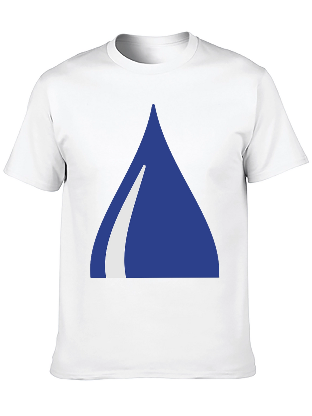 Blue Triangle Graphic Black T-Shirt