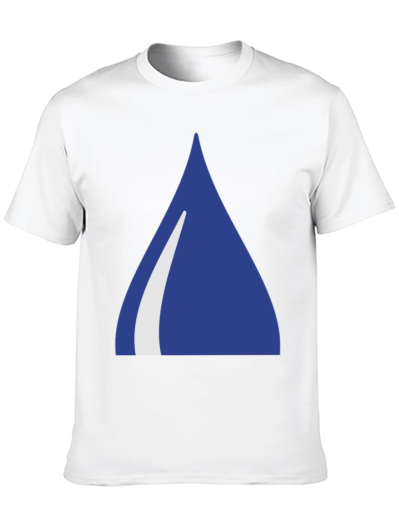 Blue Triangle Graphic Black T-Shirt