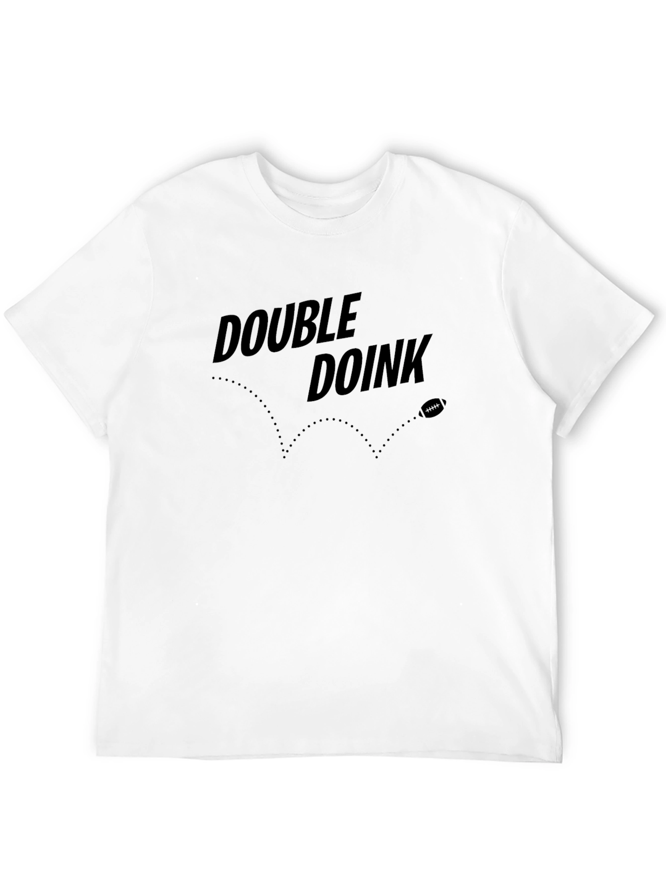 Double Doink Football T-Shirt - Black