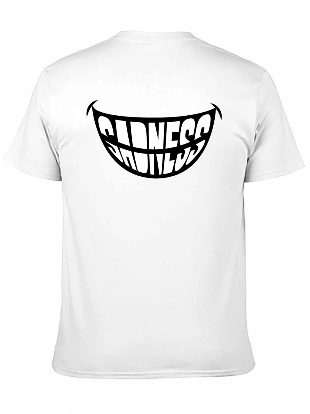 Sadness Smiles Graphic T-Shirt - Black Stylish Mens Tee