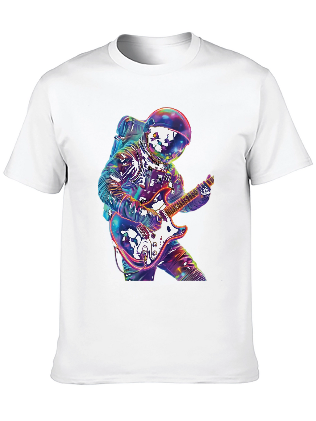 Astronaut Guitarist Graphic Tee - Rock Out in Space!