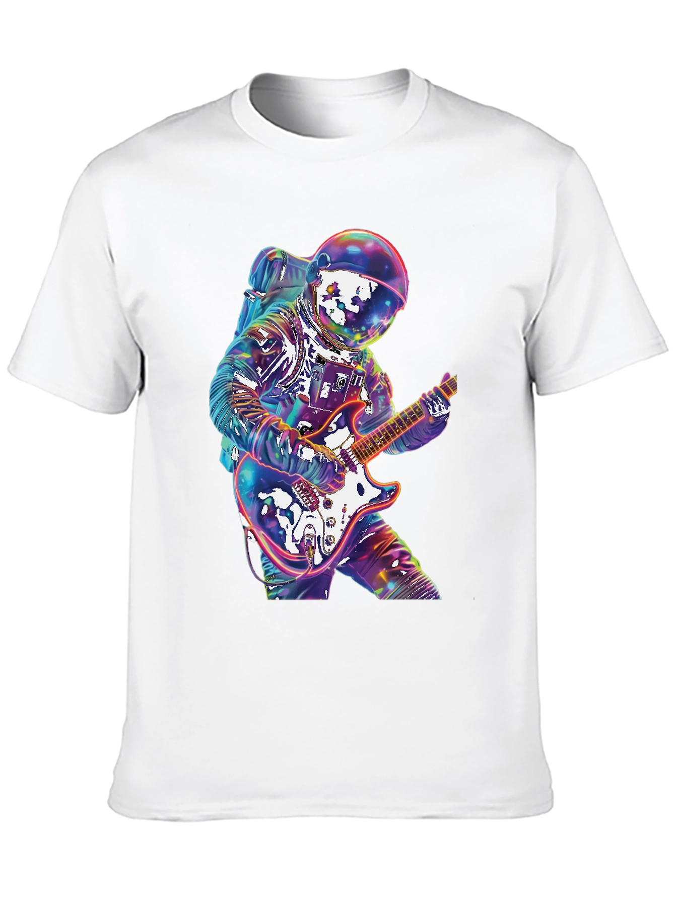 Astronaut Guitarist Graphic Tee - Rock Out in Space!