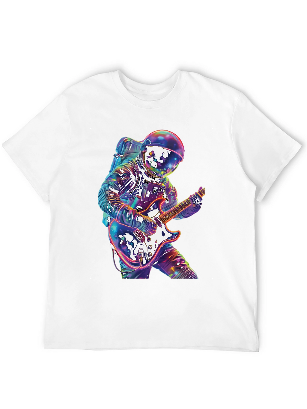Astronaut Guitarist Graphic Tee - Rock Out in Space!