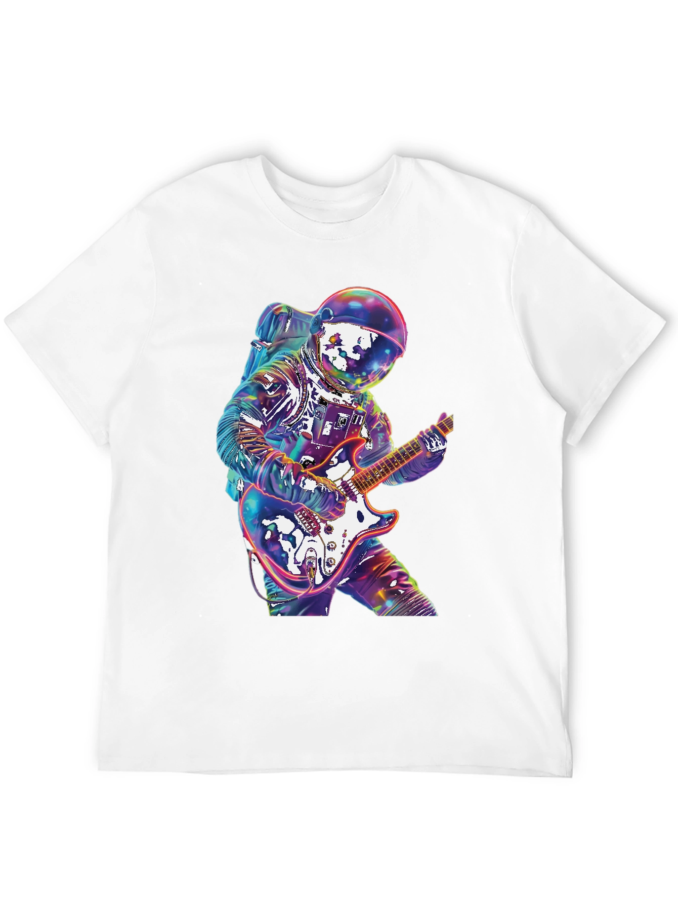 Astronaut Guitarist Graphic Tee - Rock Out in Space!