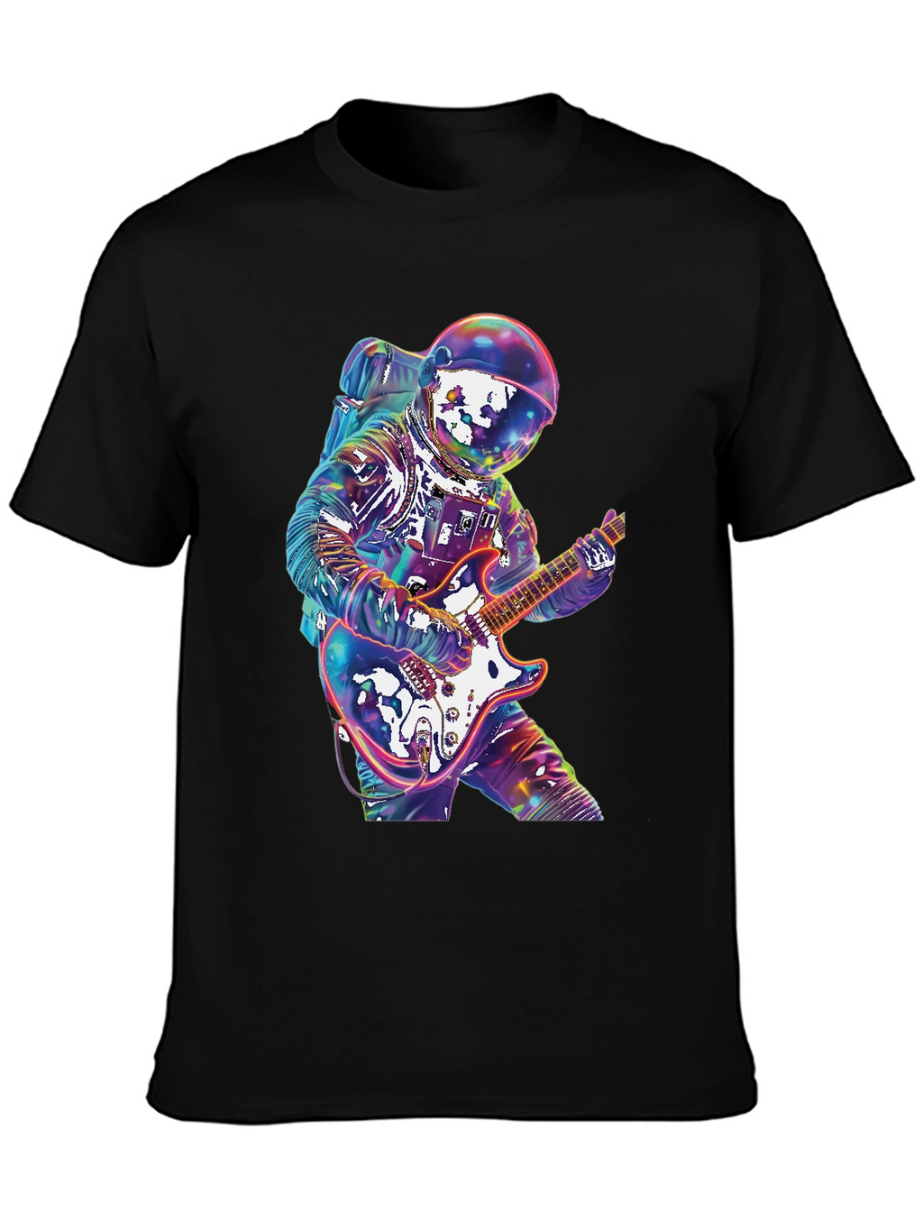 Astronaut Guitarist Graphic Tee - Rock Out in Space!