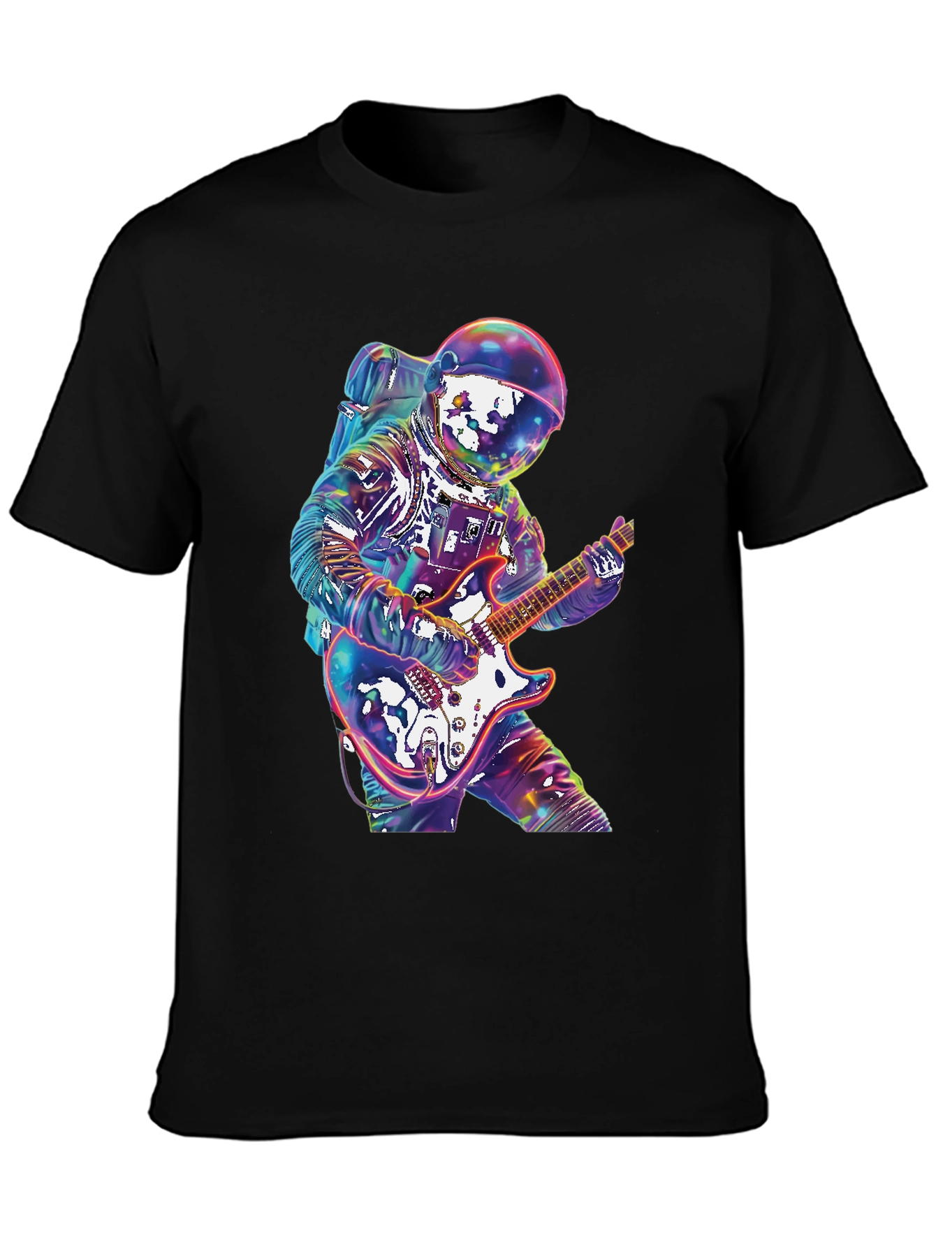 Astronaut Guitarist Graphic Tee - Rock Out in Space!