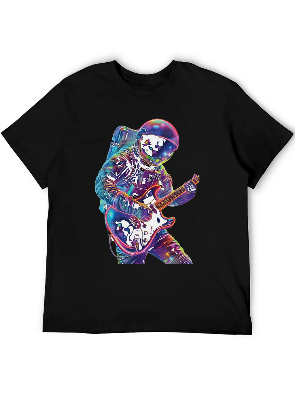 Astronaut Guitarist Graphic Tee - Rock Out in Space!
