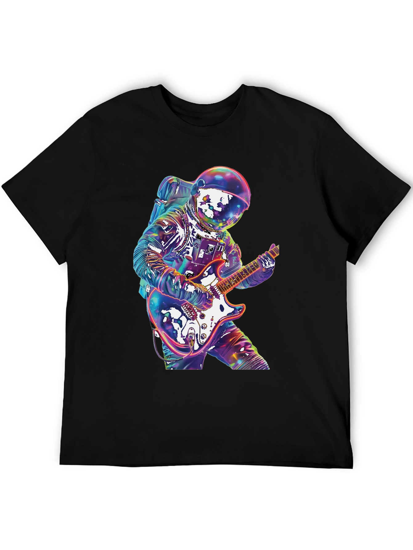 Astronaut Guitarist Graphic Tee - Rock Out in Space!