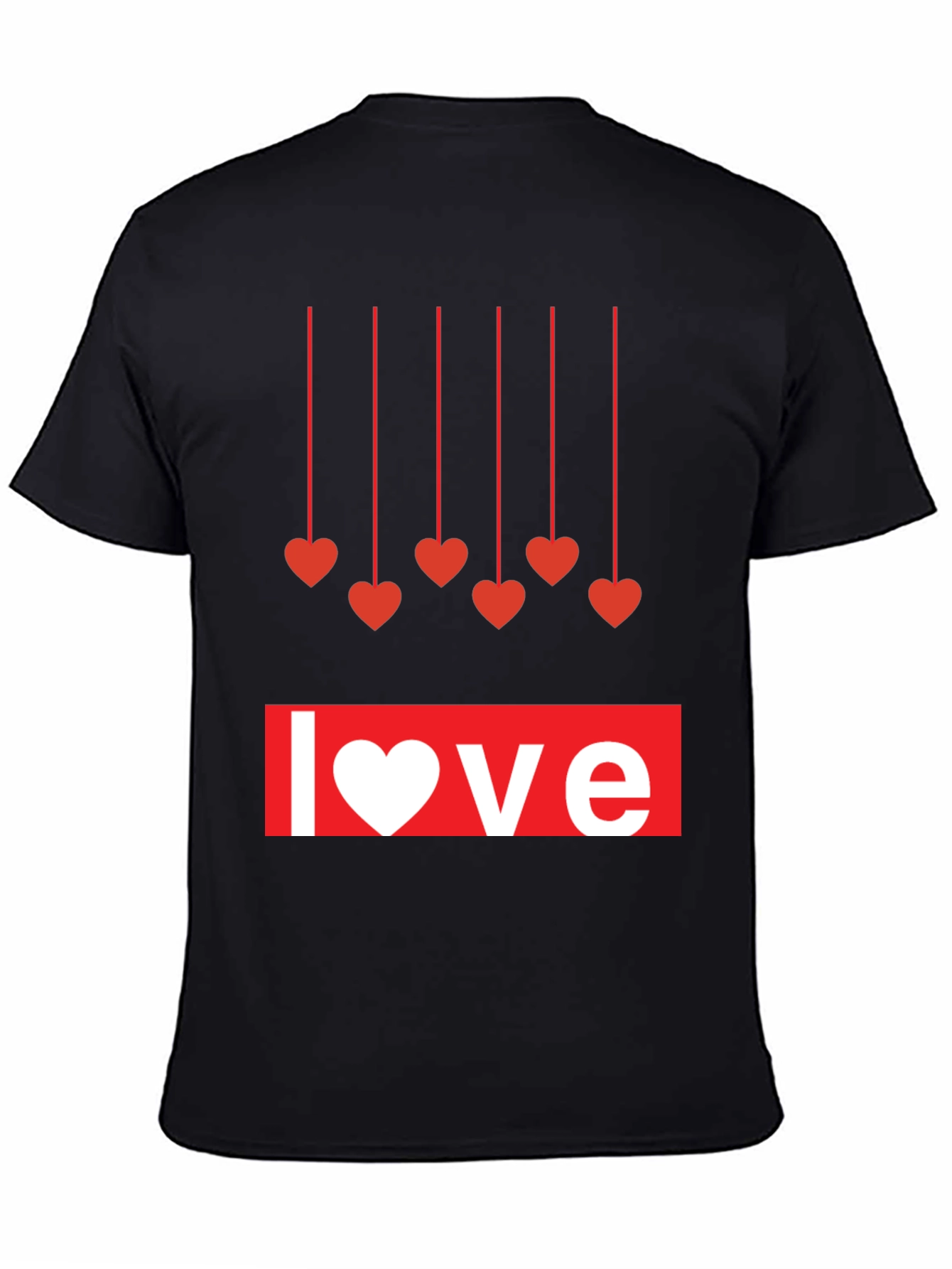 Love Heartstrings Graphic Tee - Black