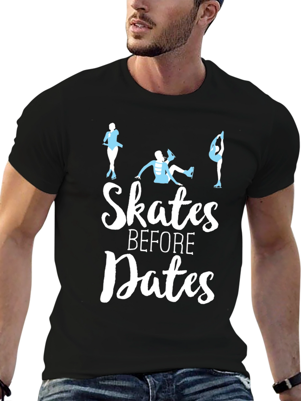 Skates Before Dates T-Shirt - Figure Skating Tee