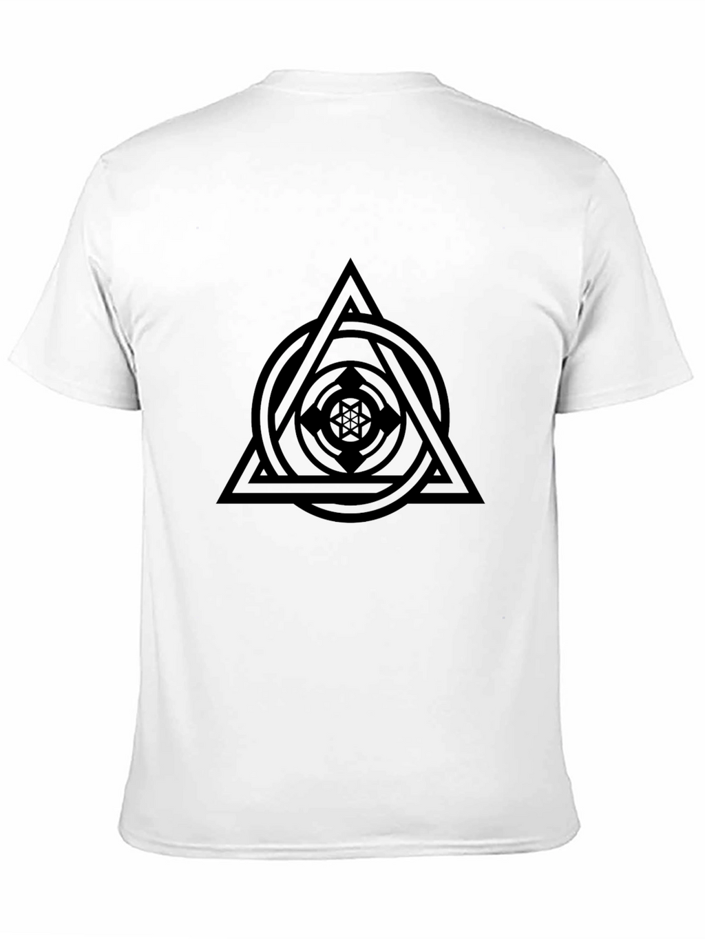 Geometric Black T-Shirt - Stylish Minimalist Design
