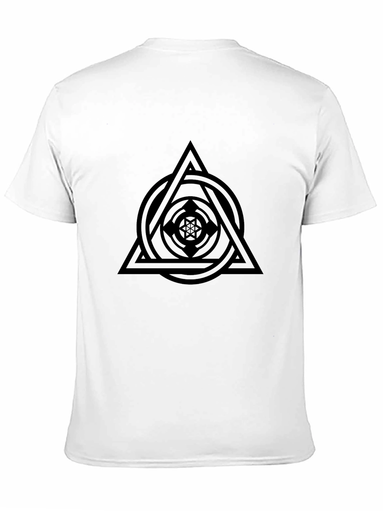 Geometric Black T-Shirt - Stylish Minimalist Design