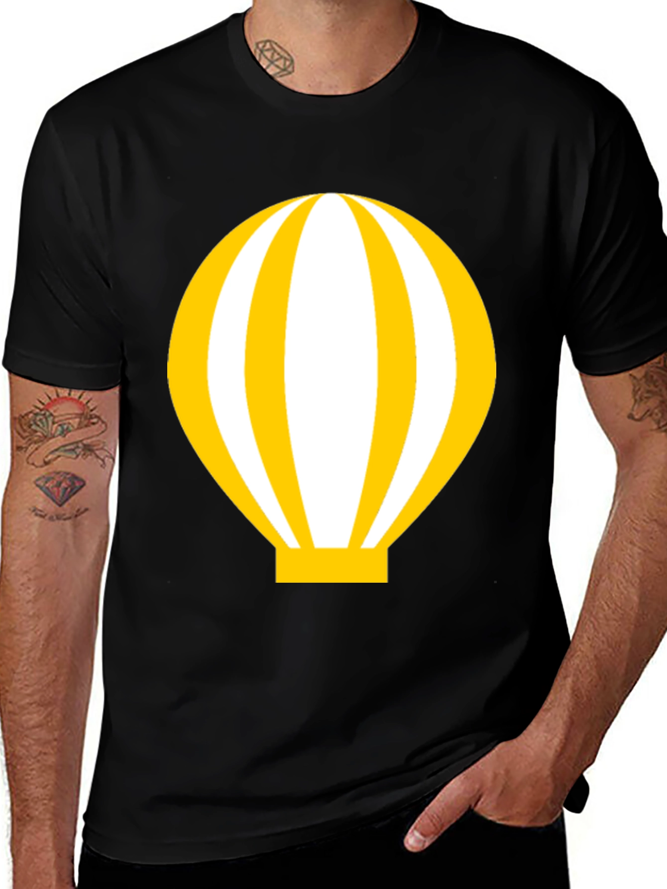 Balloon Graphic Black T-Shirt