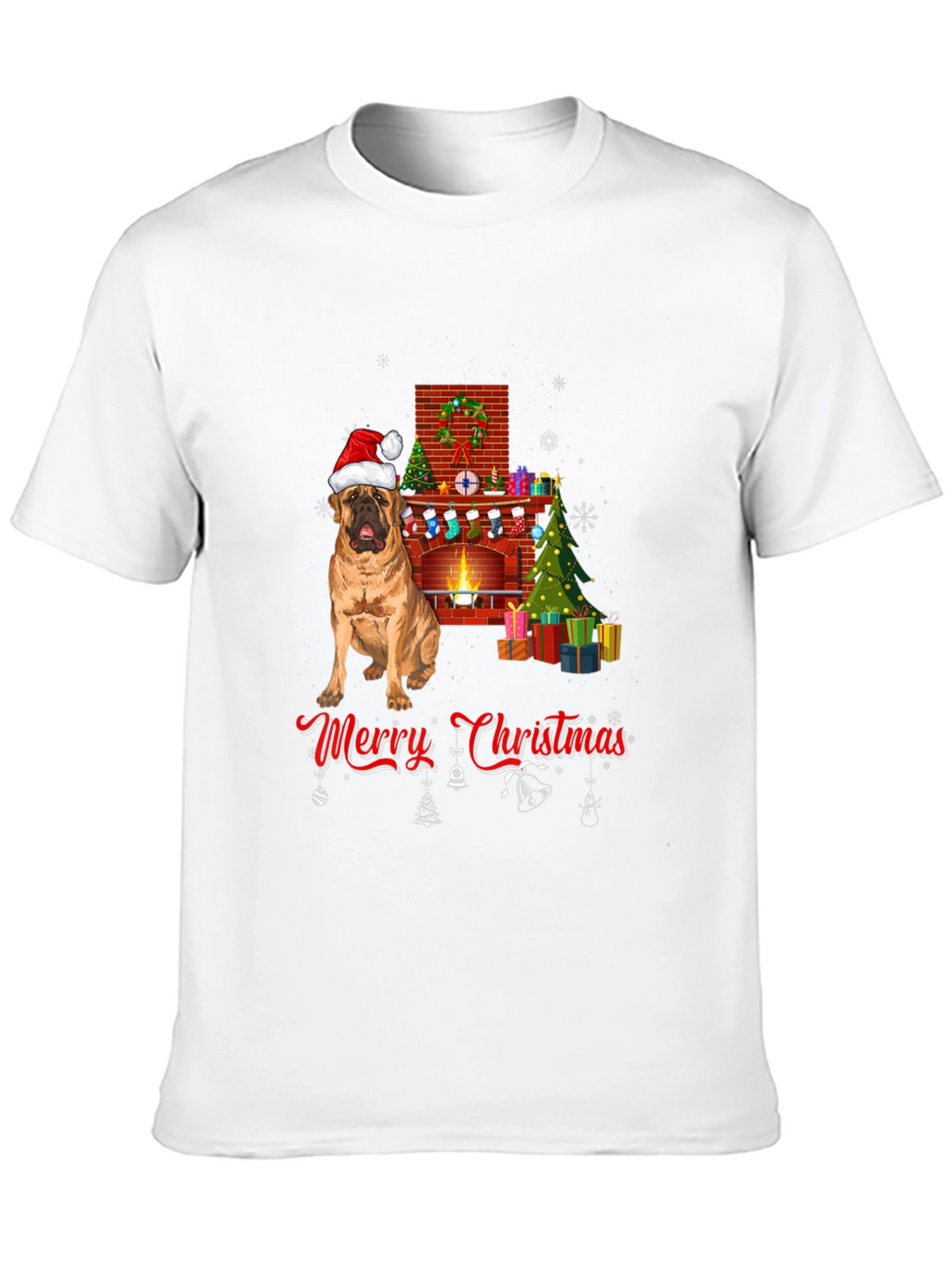 Dog Breed Christmas Fireplace T-Shirt