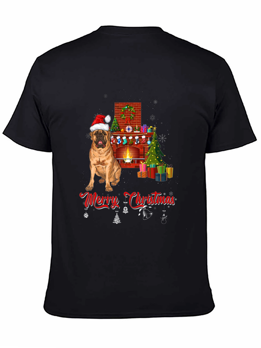 Dog Breed Christmas Fireplace T-Shirt