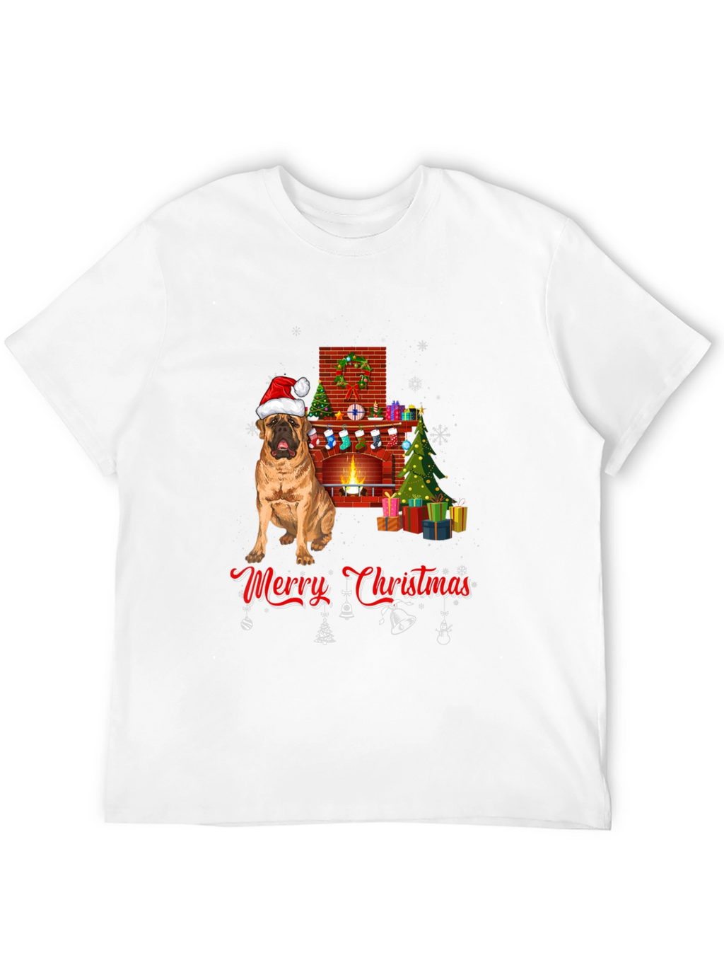 Dog Breed Christmas Fireplace T-Shirt