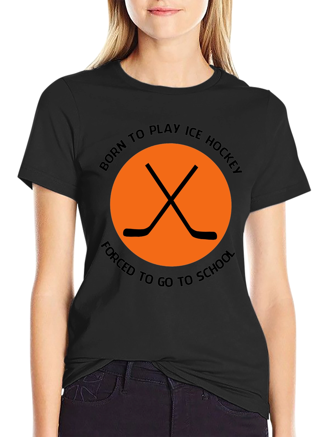 Born to Play Ice Hockey T-Shirt - Funny Hockey Tee