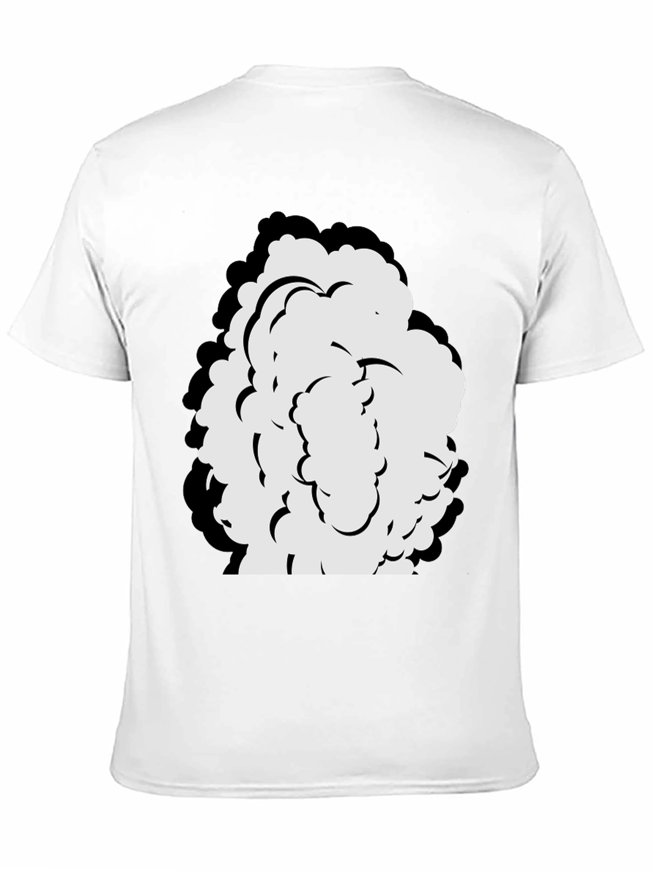 Cartoon Cloud Graphic Black T-Shirt