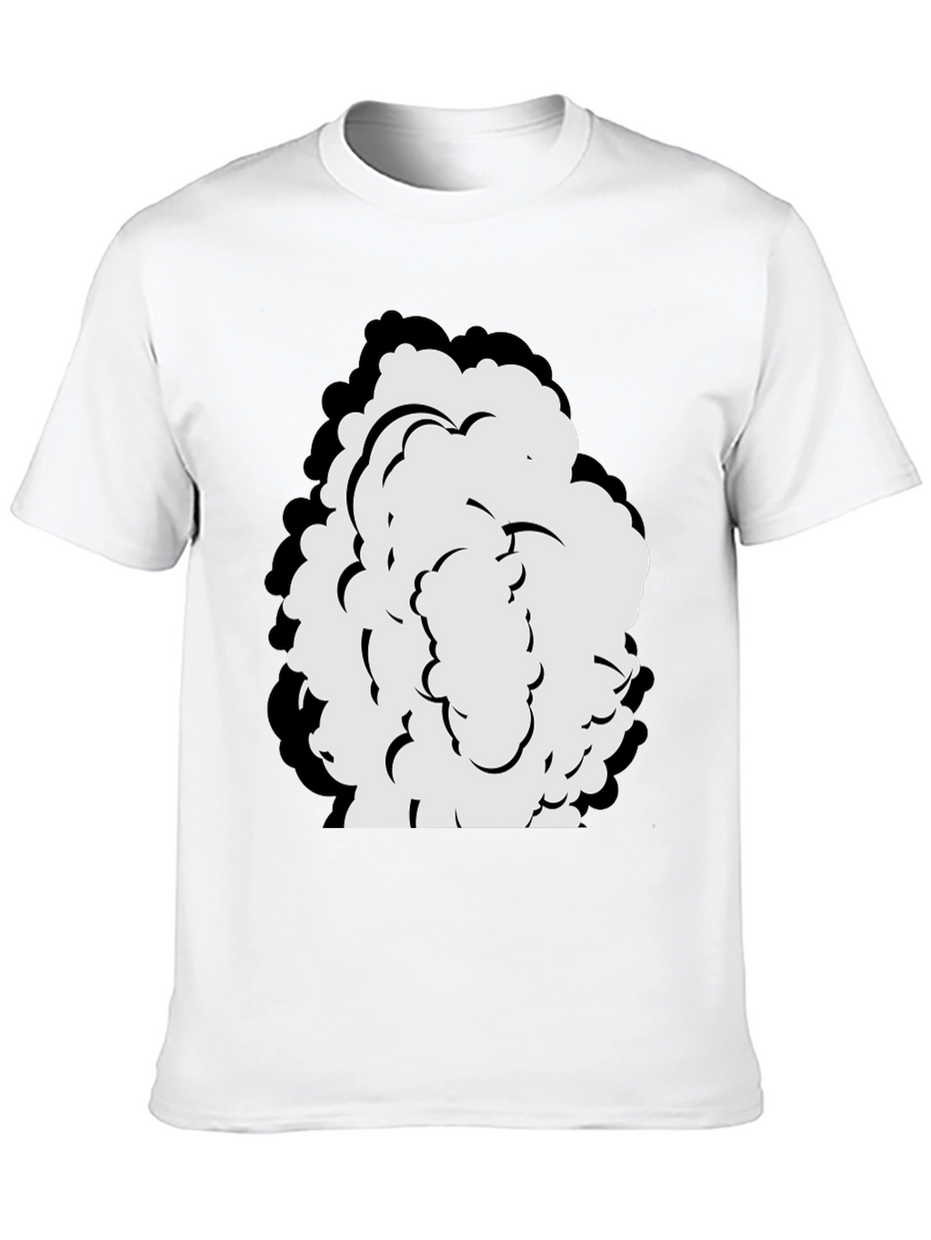 Cartoon Cloud Graphic Black T-Shirt