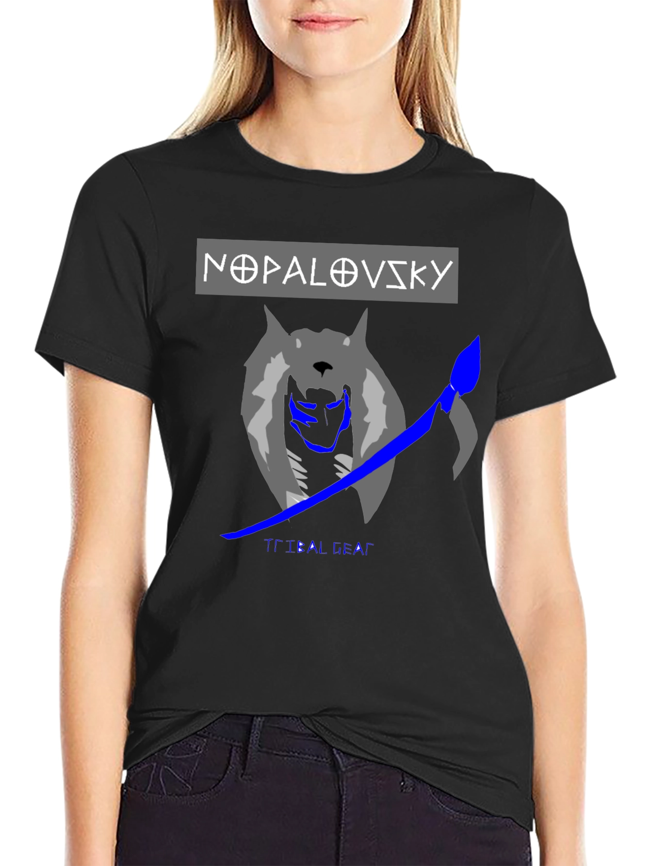 Nopalovsky Tribal Gear Wolf Graphic T-Shirt