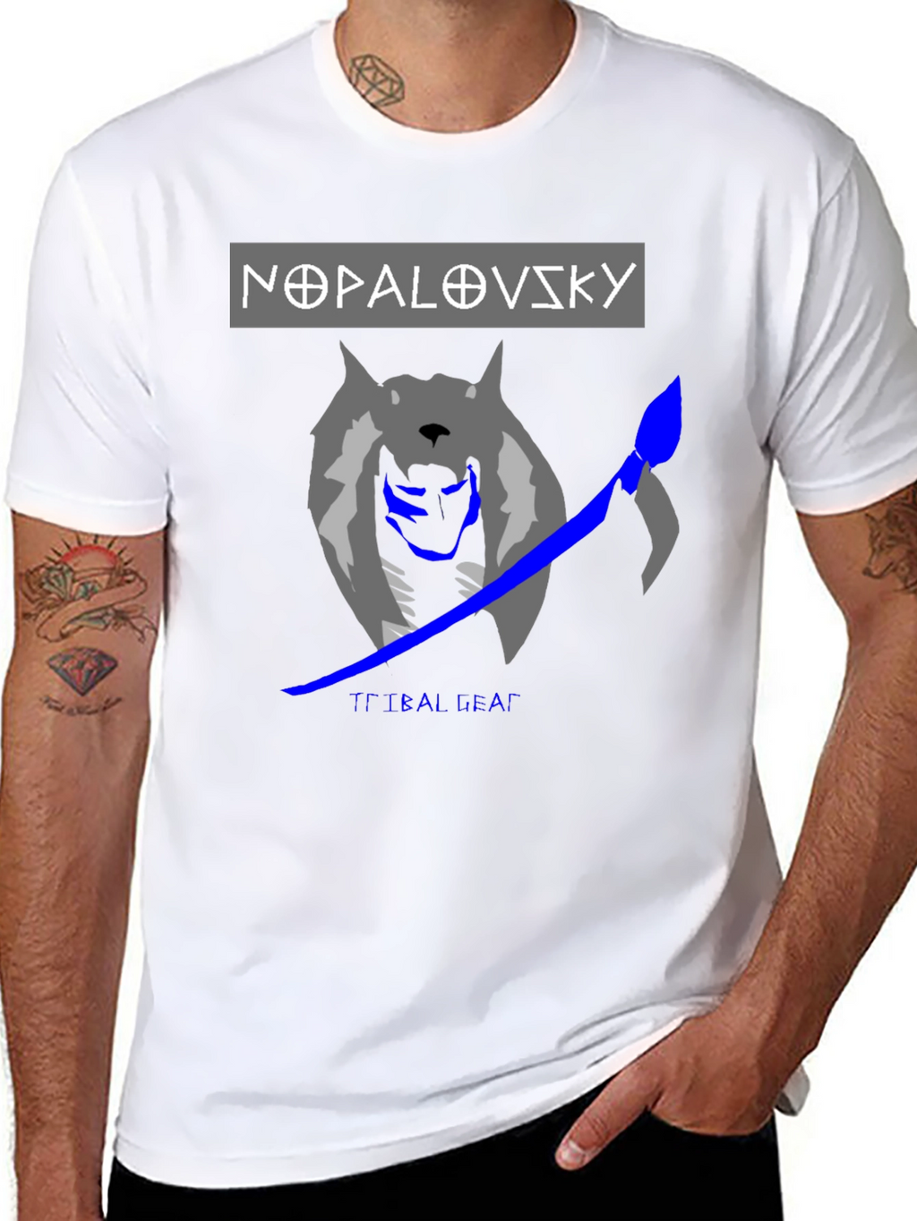 Nopalovsky Tribal Gear Wolf Graphic T-Shirt