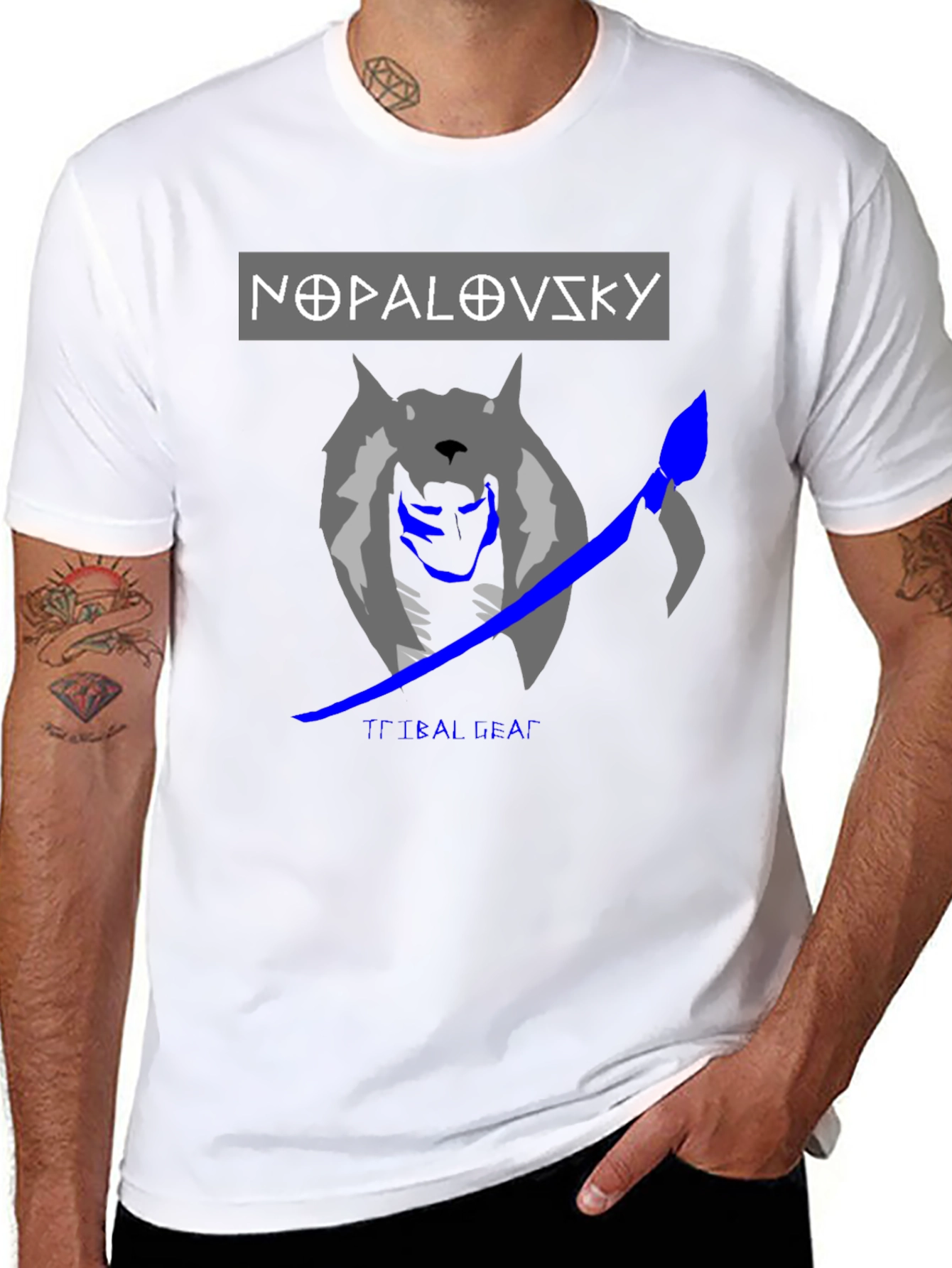 Nopalovsky Tribal Gear Wolf Graphic T-Shirt
