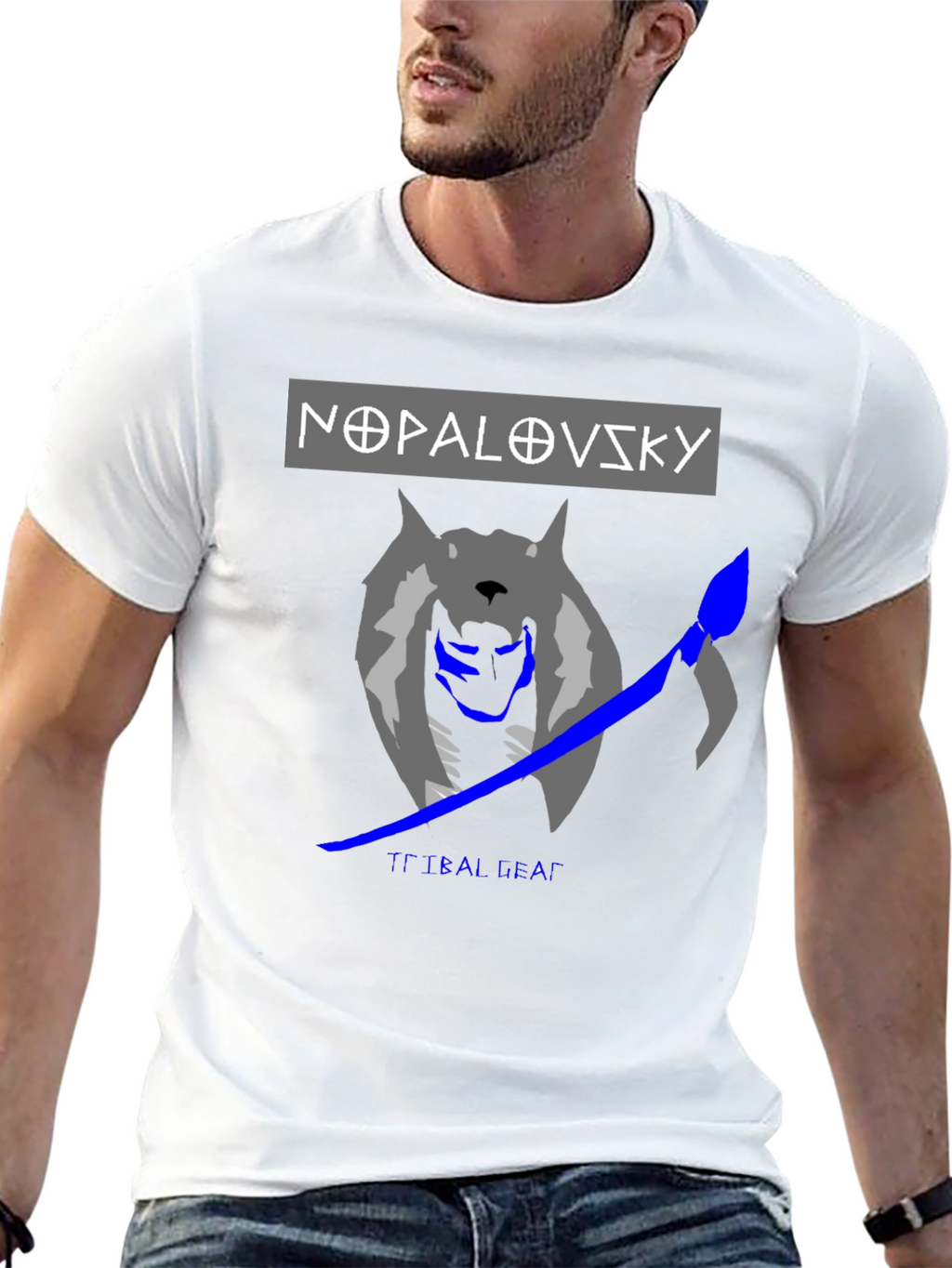 Nopalovsky Tribal Gear Wolf Graphic T-Shirt