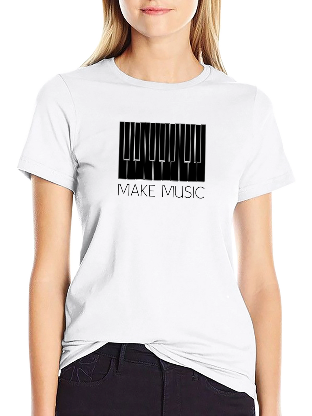 Make Music Piano Keys Graphic Tee