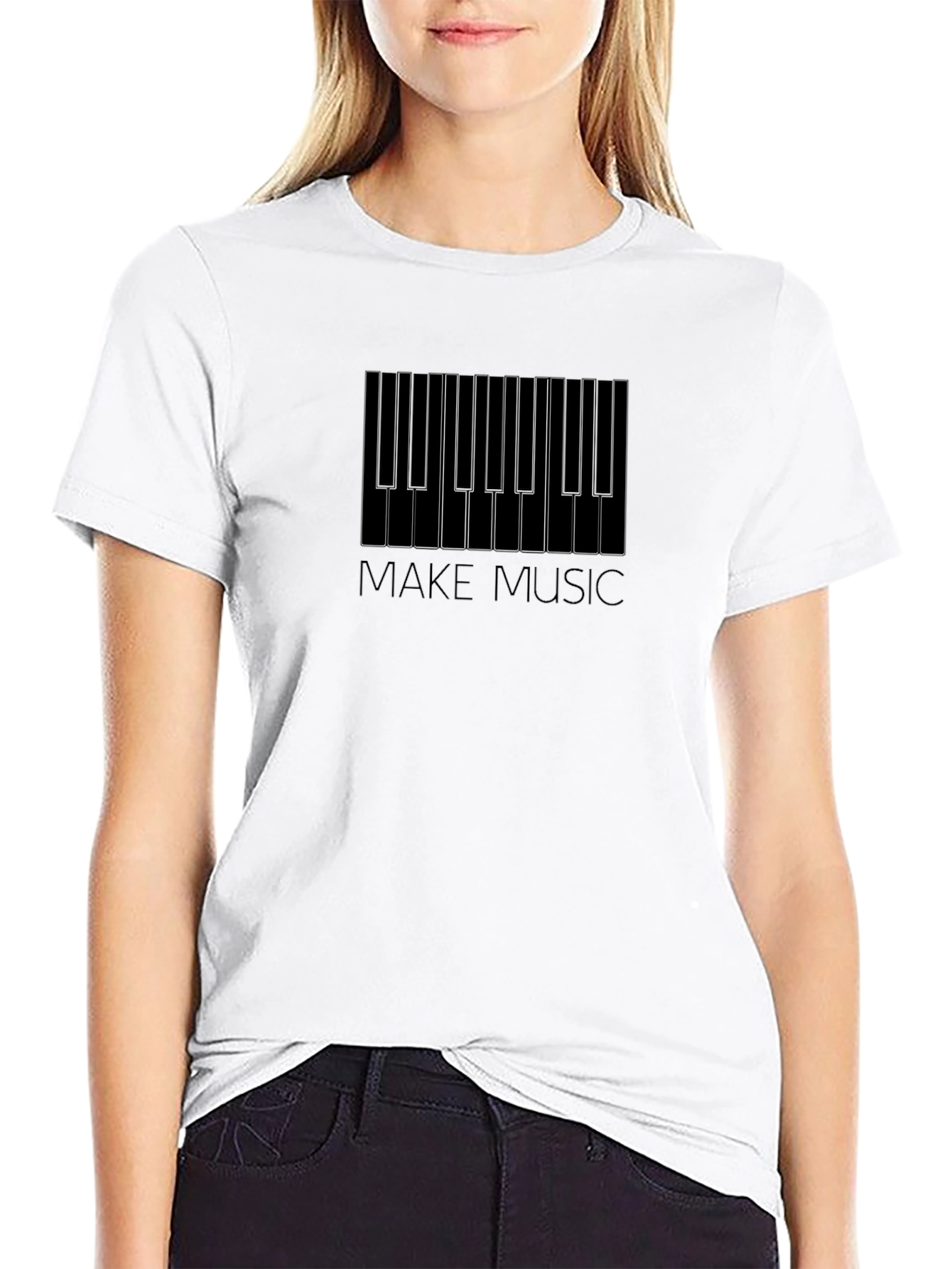 Make Music Piano Keys Graphic Tee