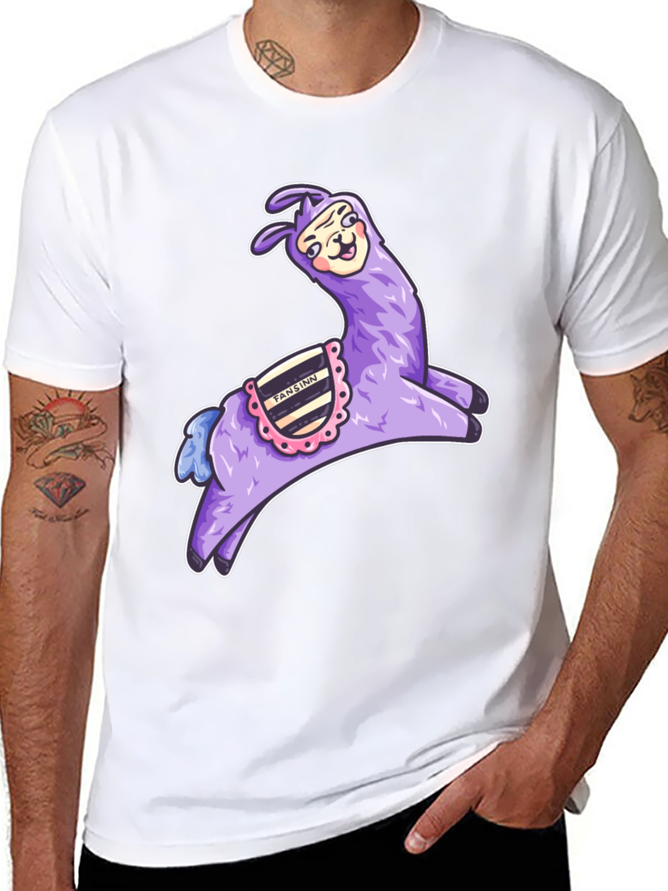 Whimsical Llama Graphic Tee - Fun & Unique Design