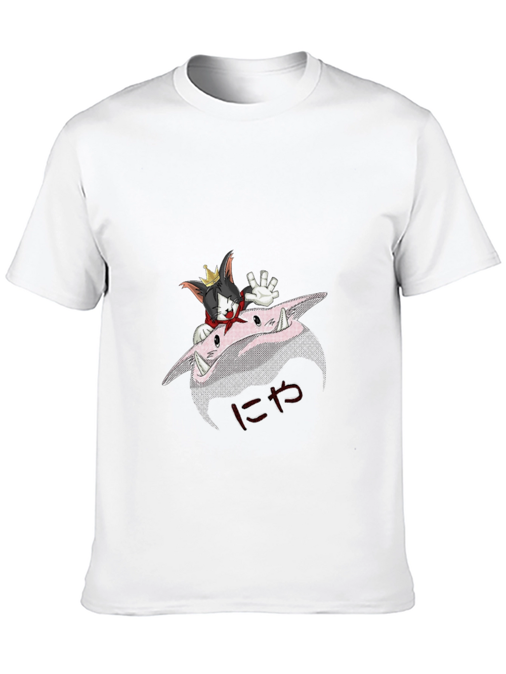 Cartoon Cat Graphic T-Shirt - Unique Design