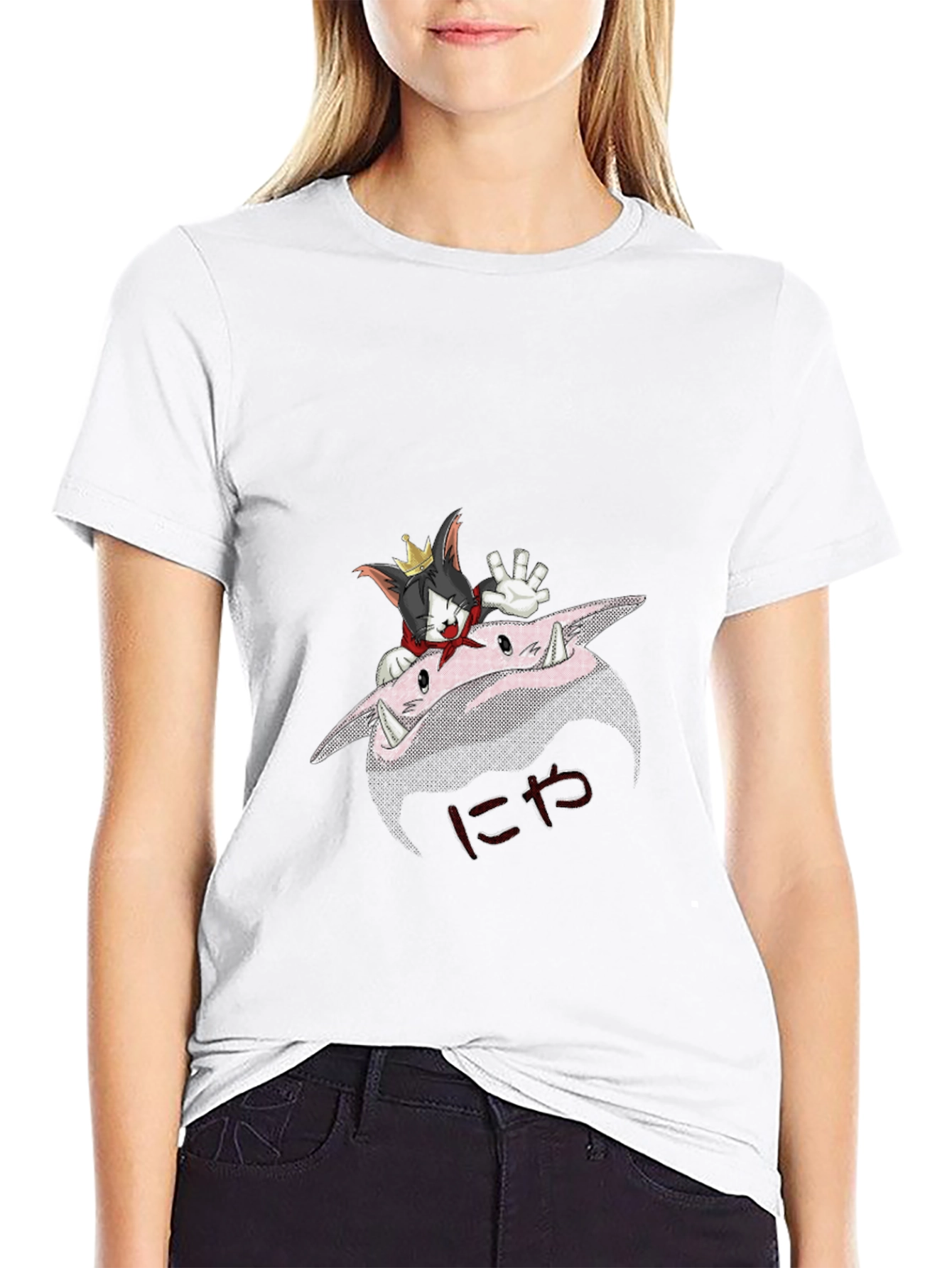 Cartoon Cat Graphic T-Shirt - Unique Design