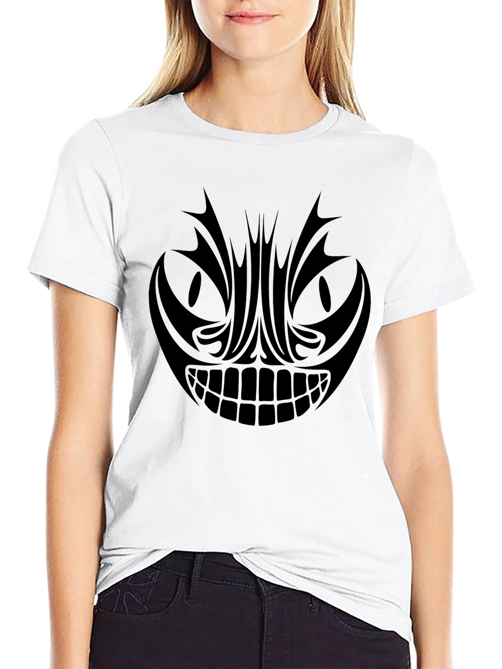 Mens Graphic Tee - Tribal Grin Design