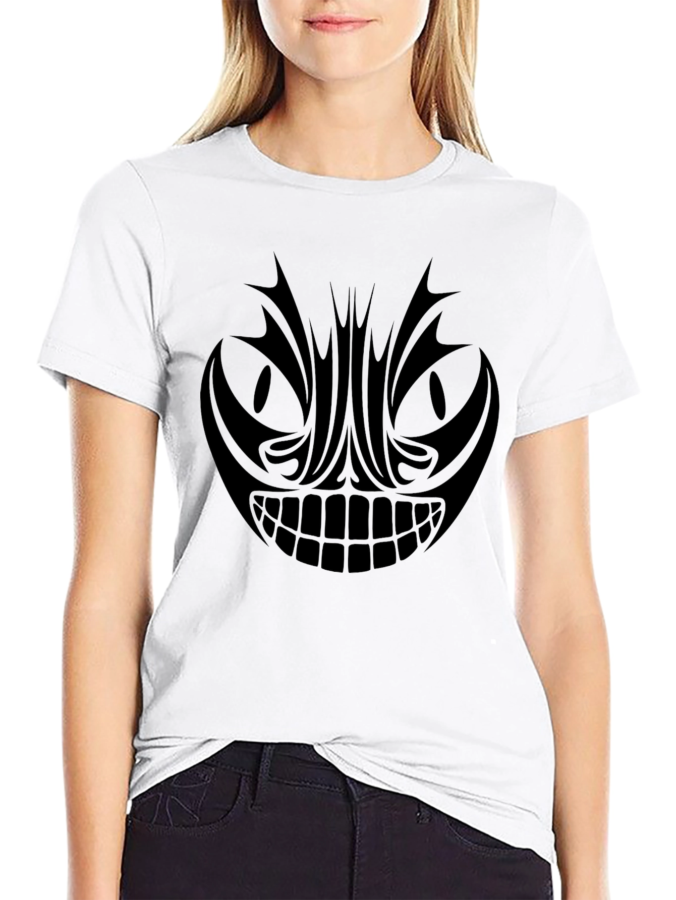 Mens Graphic Tee - Tribal Grin Design