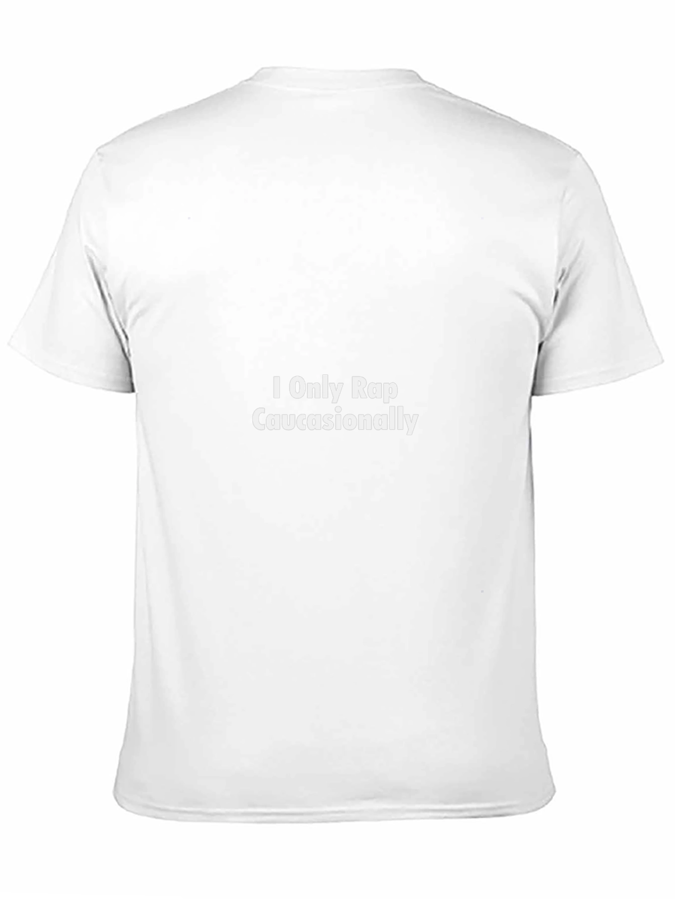 Humorous I Only Rap Caucasionally Black T-Shirt