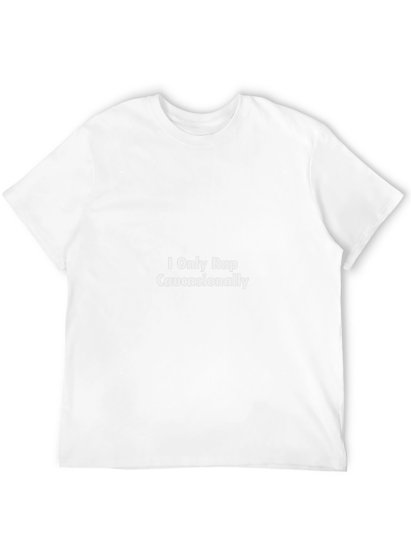 Humorous I Only Rap Caucasionally Black T-Shirt
