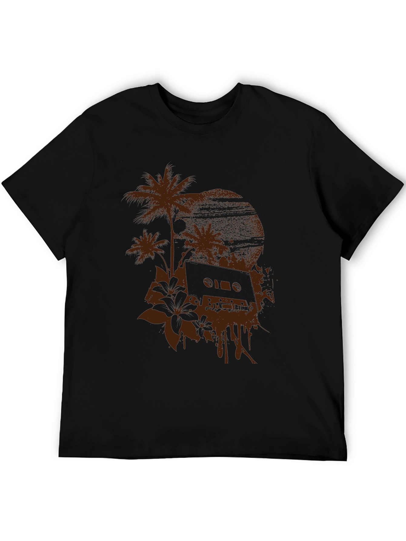 Tropical Cassette Tape Graphic T-Shirt