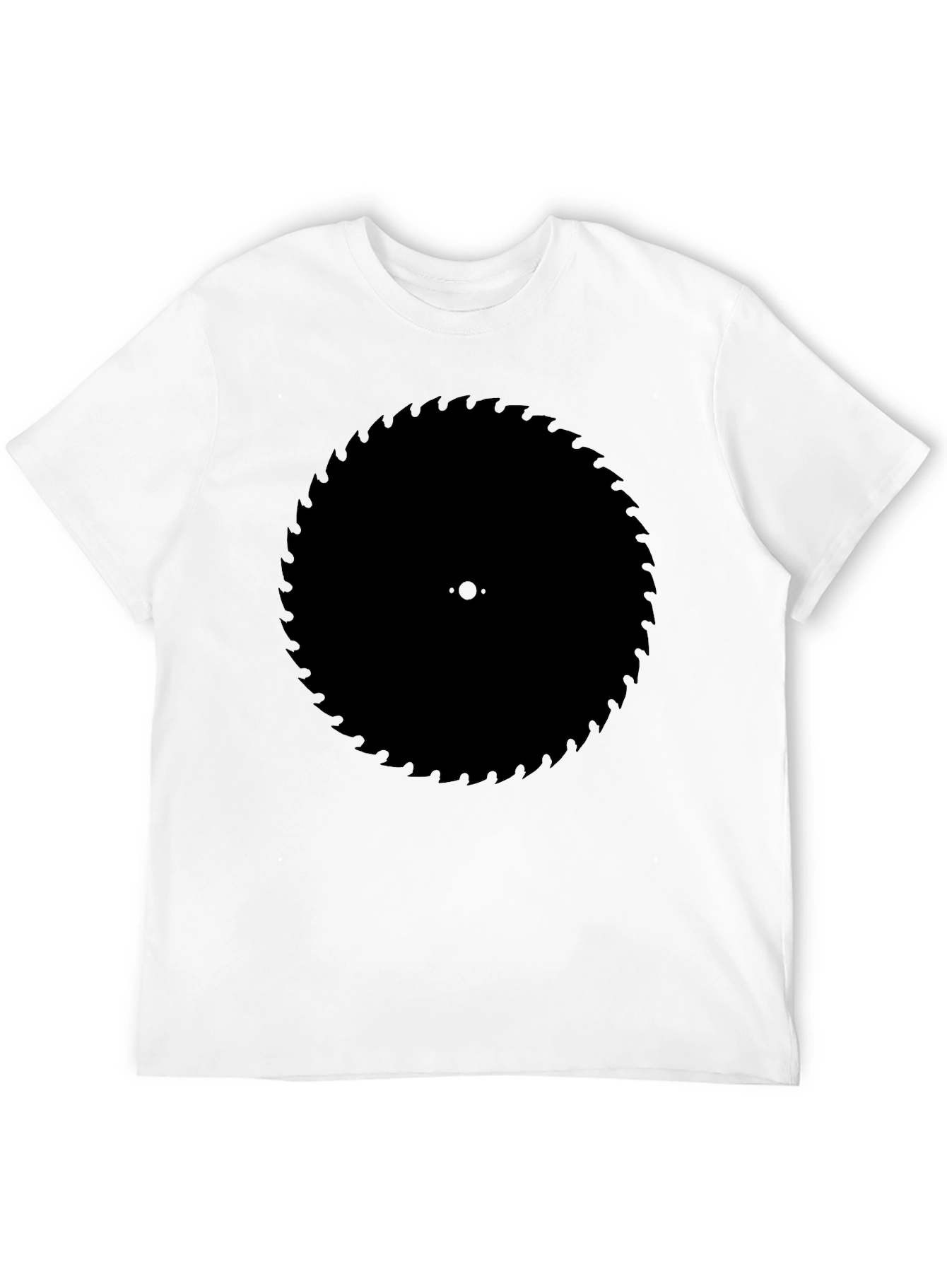 Black Circular Saw Blade Graphic Tee